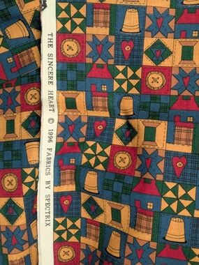 The Sincere Heart Fabric by Spectrix 1996: 46" wide x 2.3 yards long